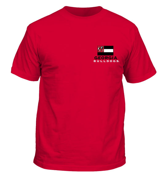 Georgia Bulldogs Local Circle T-Shirt Red New World Graphics
