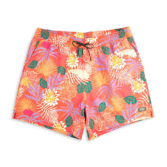 Aftco Strike Swim Shorts Printed Coral