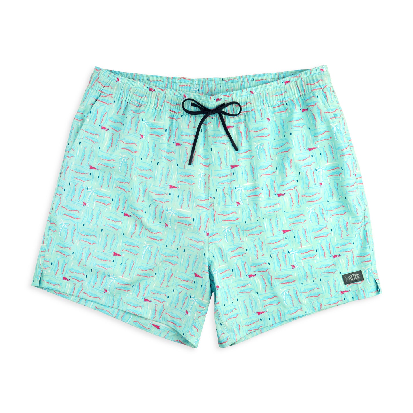 Aftco Strike Swim Shorts Printed Shoreline Blue