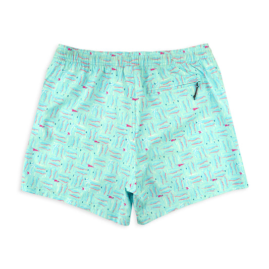 Aftco Strike Swim Shorts Printed Shoreline Blue