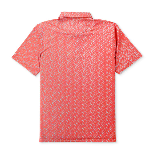 Aftco Cypress Printed Polo Hydracoral Aftco