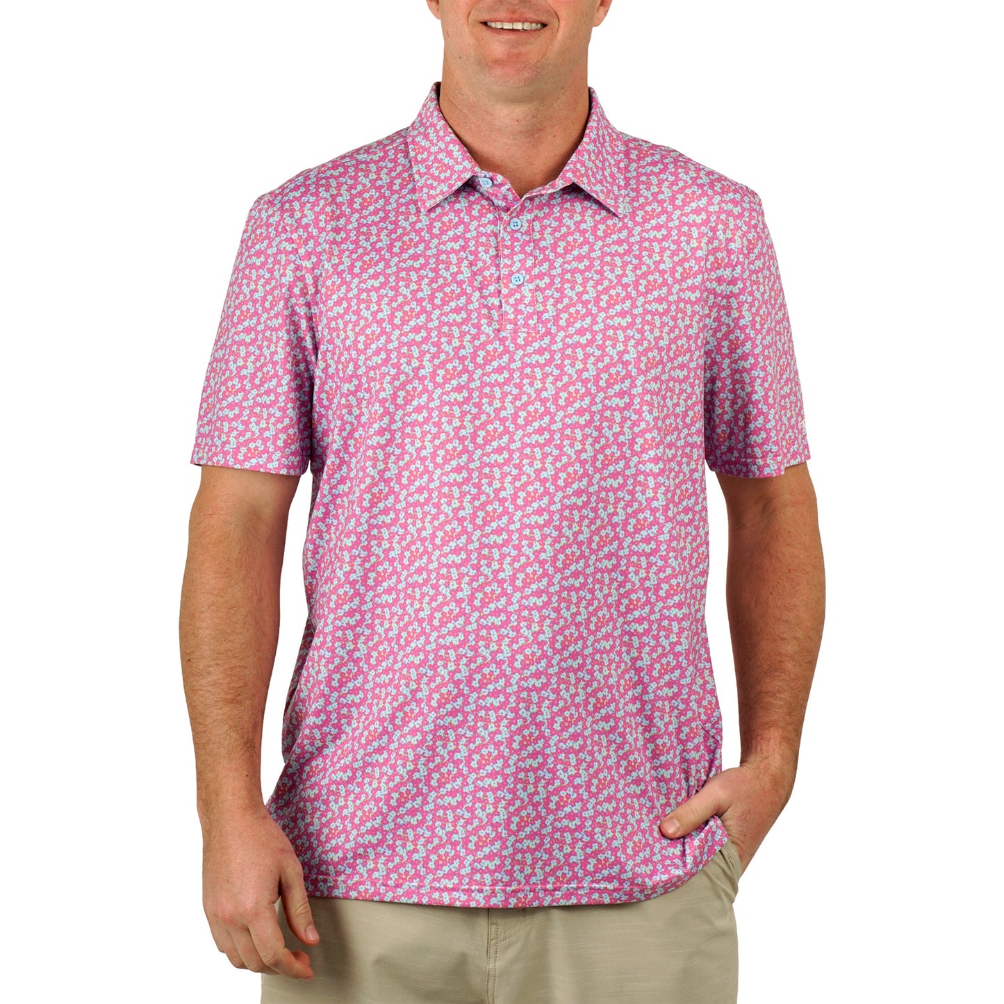 Aftco Cypress Printed Polo Quit Tide Aftco