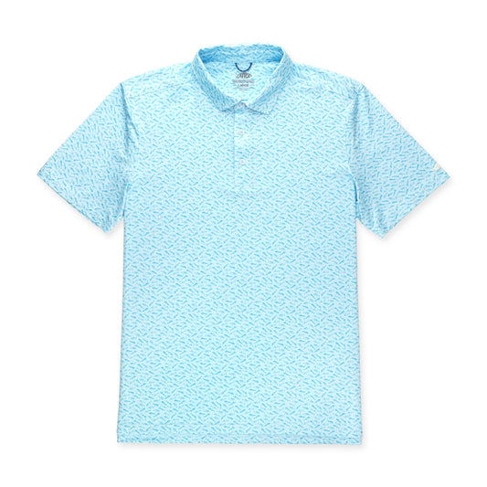 Aftco Cypress Printed Polo Splish Splash Aftco