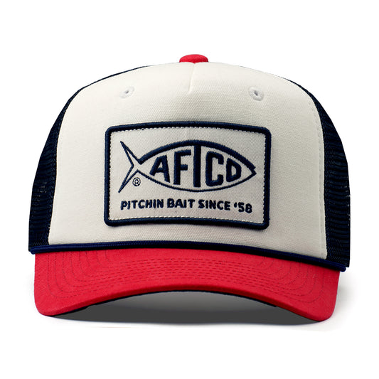Aftco 00's AFTCO Patch Trucker Hat Red/Navy