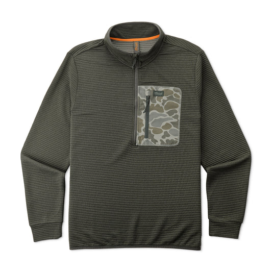 Marsh Wear Sullivan Tech 1/4 Zip Ash with camo pocket