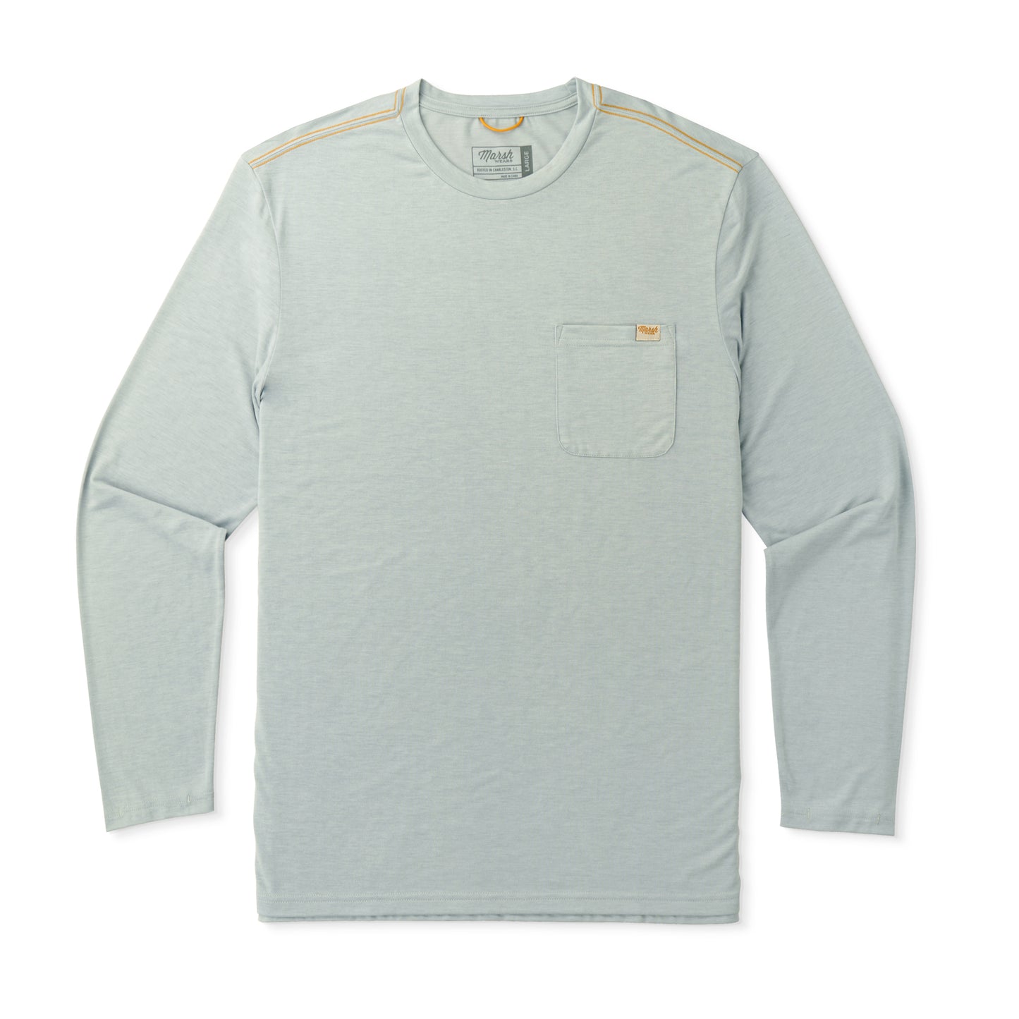 Marsh Wear Buxton Hagood Long Sleeve Shirt Smoke Heather