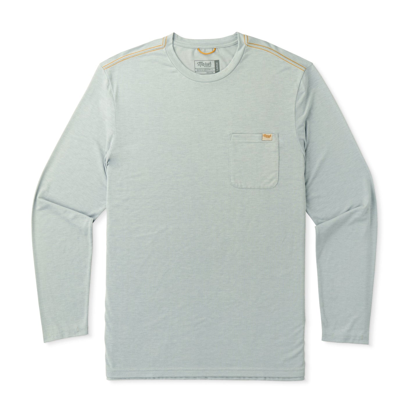 Marsh Wear Buxton Hagood Long Sleeve Shirt Smoke Heather Marsh Wear