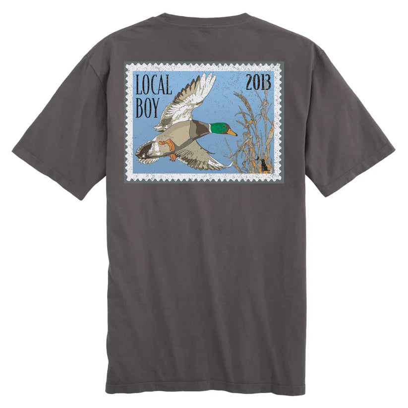 Local Boy Mallard Stamp SS Tee Gray Local Boy Outfitters
