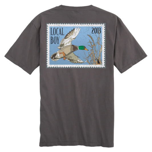 Local Boy Mallard Stamp SS Tee Gray
