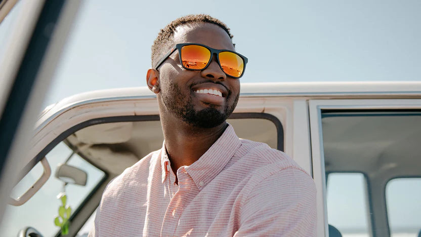 Knockaround Matte Black / Red Sunset Fast Lanes Sunglasses