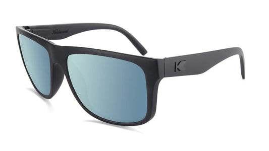 Knockaround Matte Black on Black / Sky Blue Torrey Pines Sunglasses Knockaround