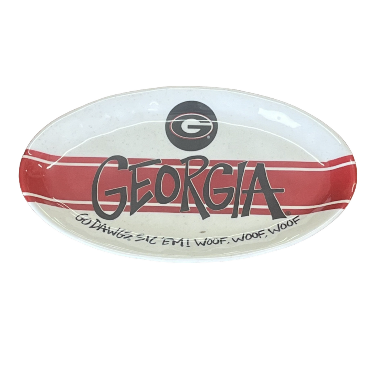 Magnolia Lane Georgia Bulldogs Melamine Oval Tray Magnolia Lane