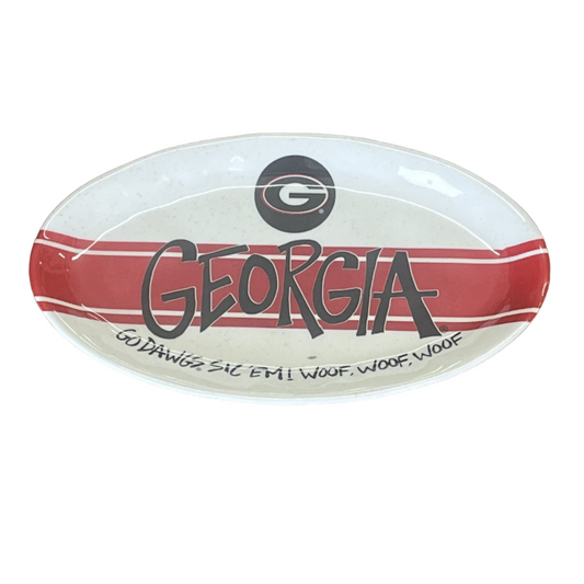 Magnolia Lane Georgia Bulldogs Melamine Oval Tray Magnolia Lane