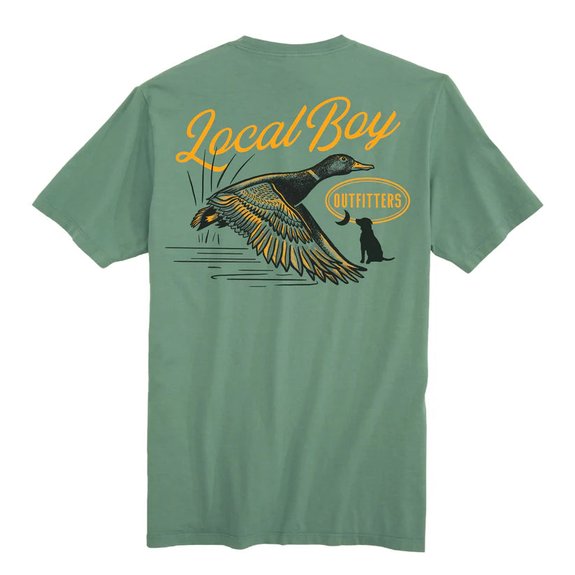 Local Boy Moonlit Mallard SS Tee Light Green Local Boy Outfitters
