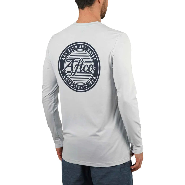 Aftco Ocean Bound LS Performance Shirt Oyster Gray Heather Aftco