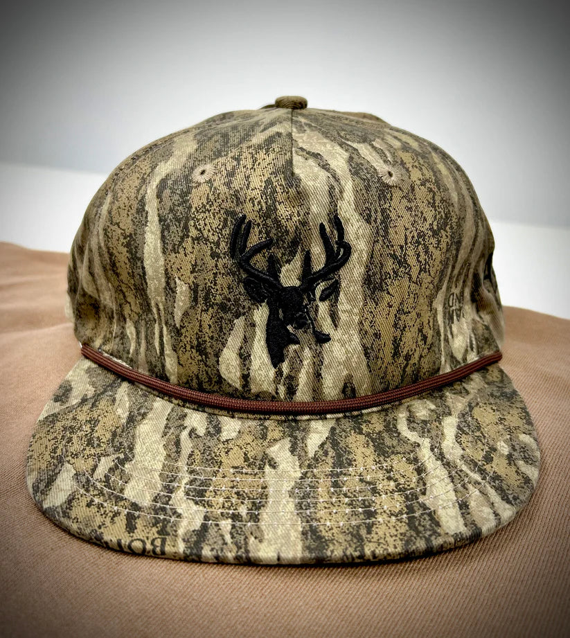 American Flyway Waterfowl Old Rope Hat Mossy Oak New Bottomland w/ 3D Buck Logo AFW Outdoors