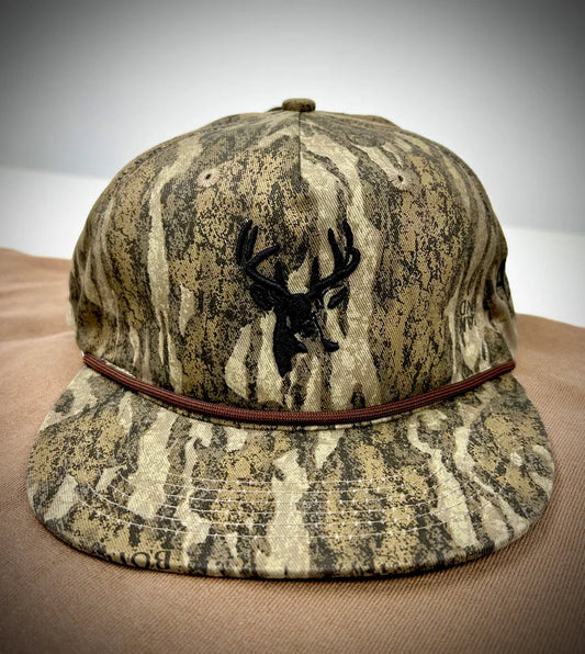 American Flyway Waterfowl Old Rope Hat Mossy Oak New Bottomland w/ 3D Buck Logo AFW Outdoors