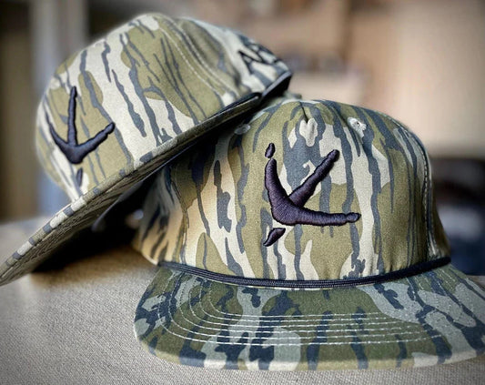 American Flyway Waterfowl Old Rope Hat Original Mossy Oak w- Turkey Tracks AFW Outdoors