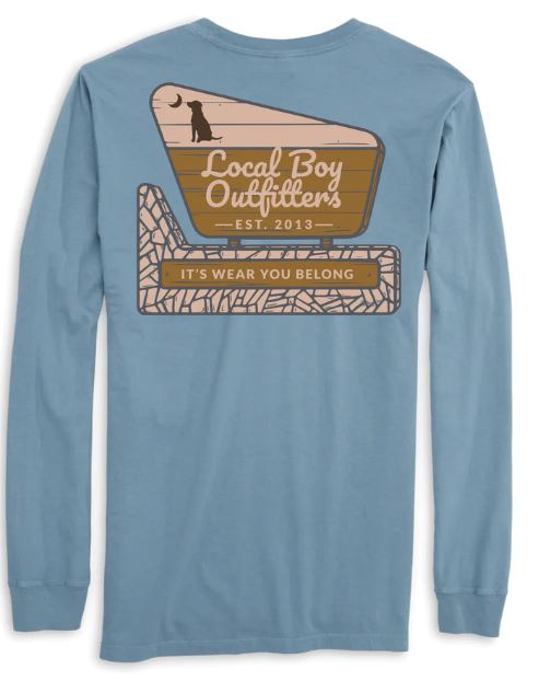 Local Boy Long Sleeve Parks N Rec Shirt Slate