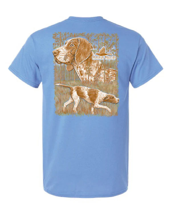 Speckle Bellies Youth Pointer Shirt Azure Speckle Bellies