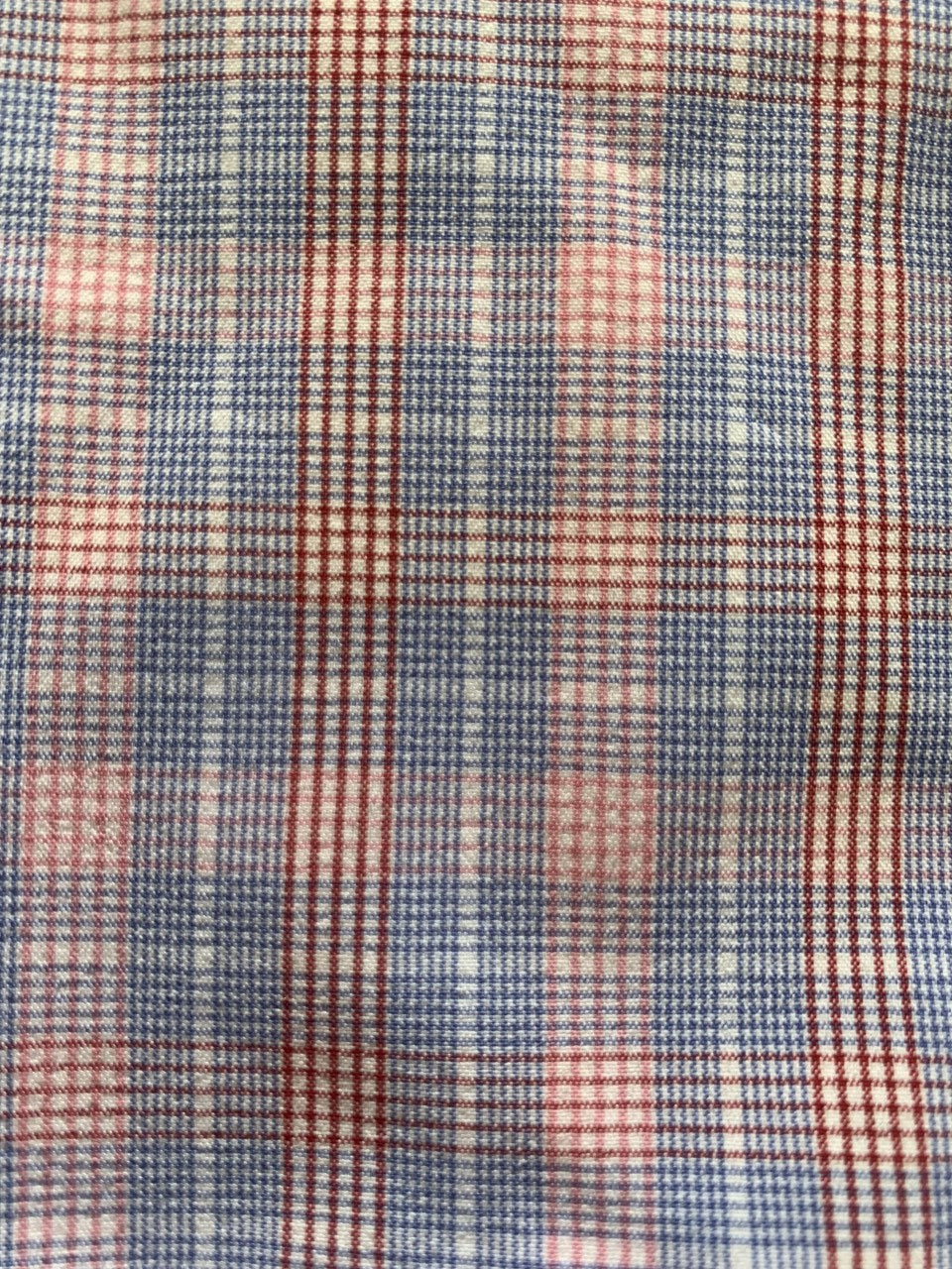Cotton Brothers Long Sleeve Button Up Red White Blue Plaid Cotton Brothers