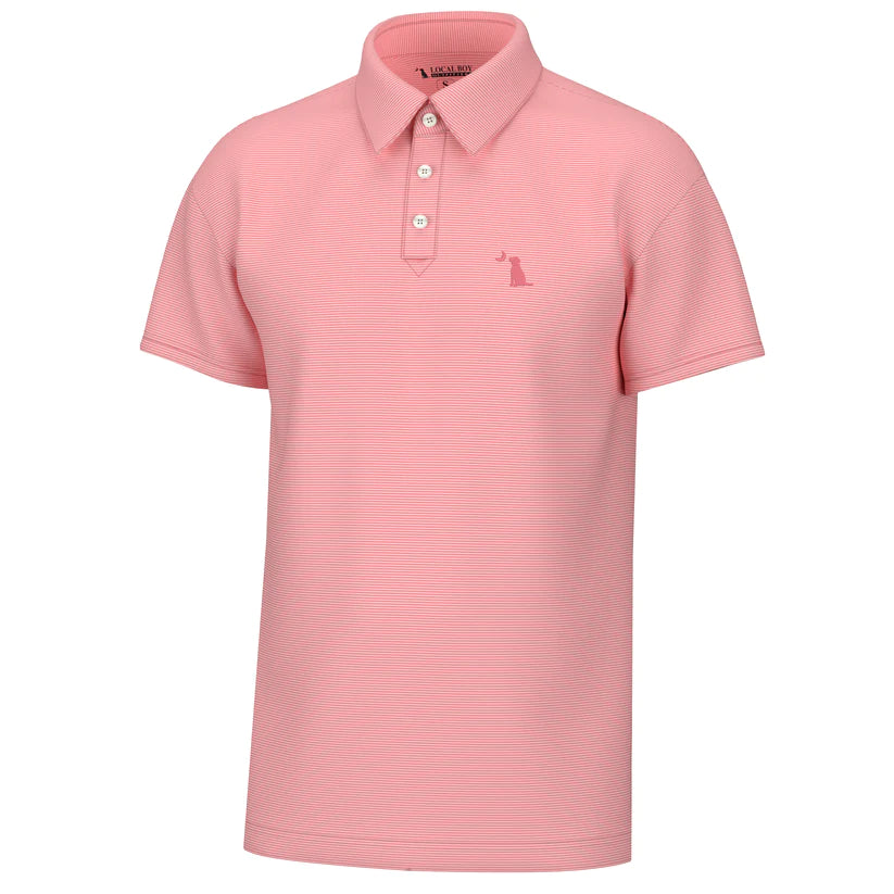 Local Boy Palms Polos Salmon/Coral Local Boy Outfitters