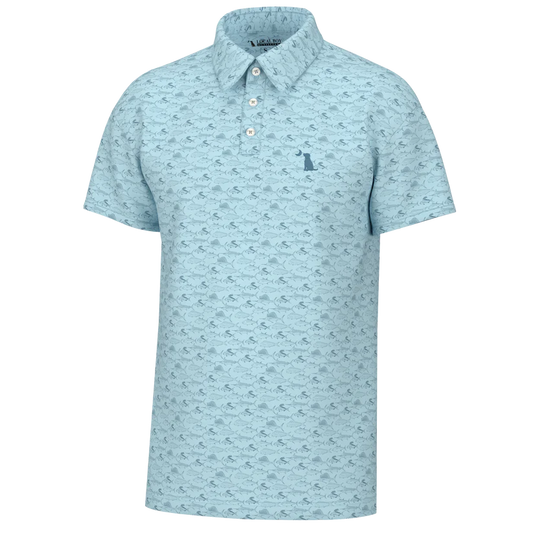 Local Boy Outfitters S/S Dirty Myrtle Polo Salt Water Sky Blue Local Boy Outfitters