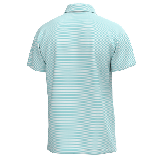 Local Boy Youth Palms Polo SS Aqua and White Local Boy Outfitters