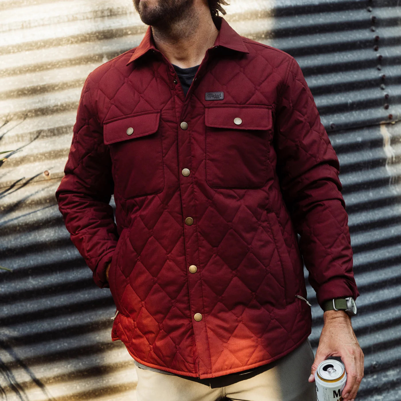 Marsh Wear Saluda Puff Shacket Burnt Henna