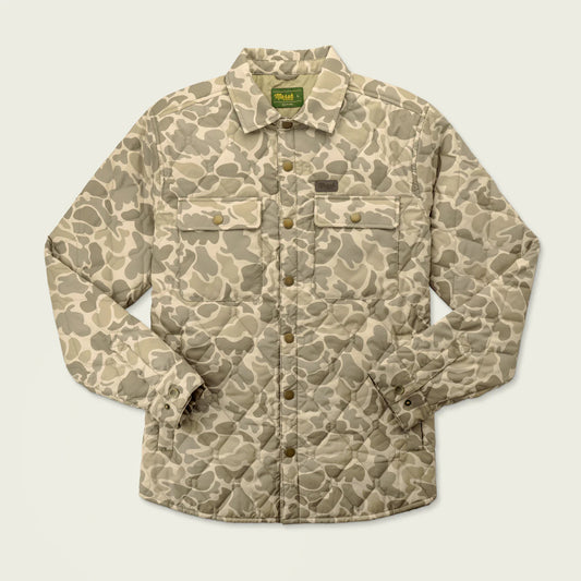 Marsh Wear Saluda Puff Shacket Khaki Mallard Camo Marsh Wear