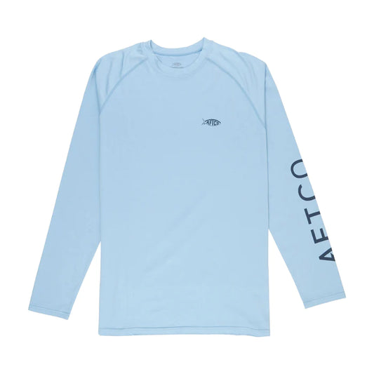 Aftco Samurai LS Sun Protection Shirt Magnum Blue Heather