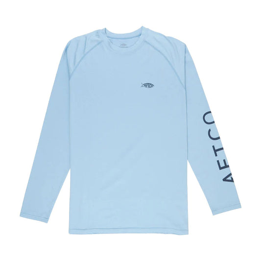 Aftco Samurai LS Sun Protection Shirt Magnum Blue Heather Aftco