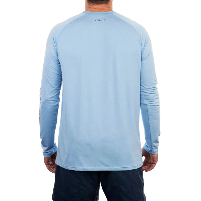 Aftco Samurai LS Sun Protection Shirt Magnum Blue Heather