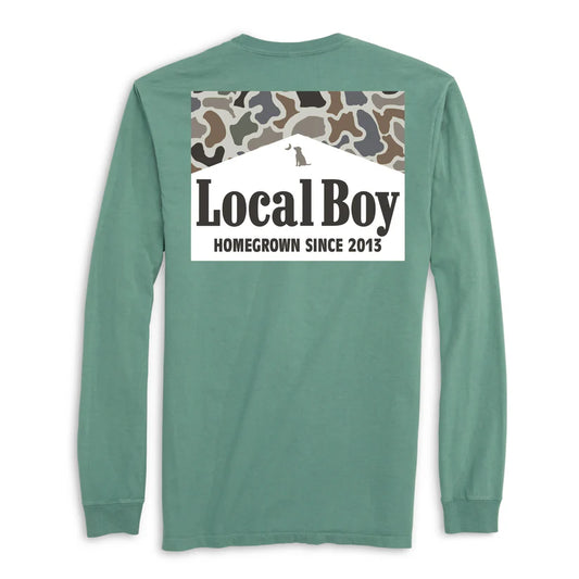 Local Boy Smoked Homegrown LS Tee Light Green