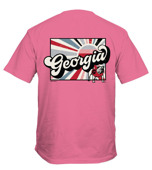 New World Graphics Women's Georgia Bulldogs Pink Sunshine T-Shirt New World Graphics