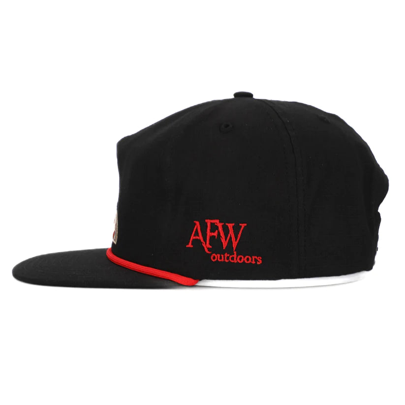 American Flyway Waterfowl The Wood Duck In Black Ripstop Rope Hat AFW Outdoors