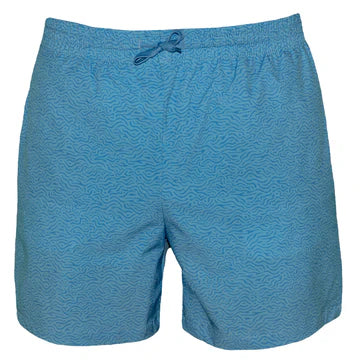 Meripex 6" Swim Shorts Fancy Topo Light Blue Meripex Apparel