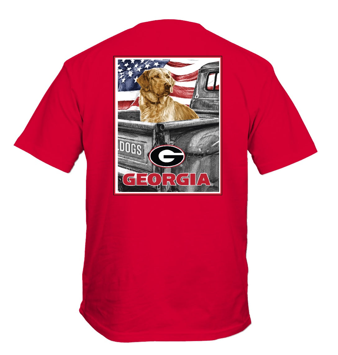 Georgia Bulldogs Truck Bed Lab Red New World Graphics
