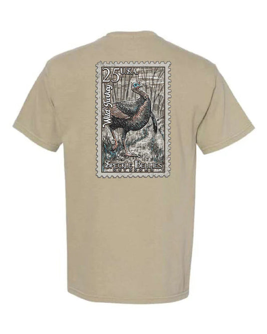 Speckle Bellies Youth Turkey Stamp Shirt Latte Speckle Bellies