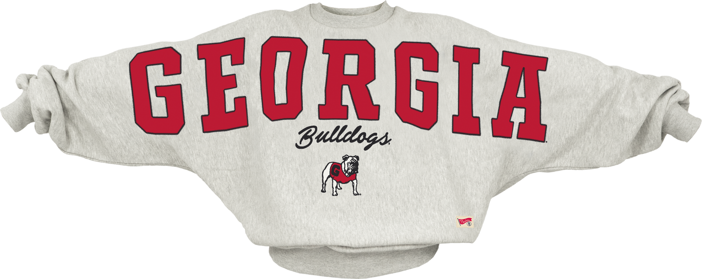 Pressbox Georgia Bulldogs Flannigan Pullover one size fits all Ash