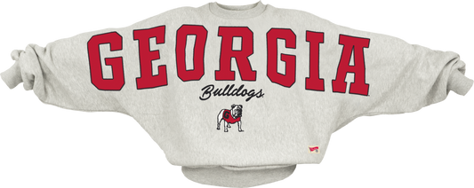 Pressbox Georgia Bulldogs Flannigan Pullover one size fits all Ash