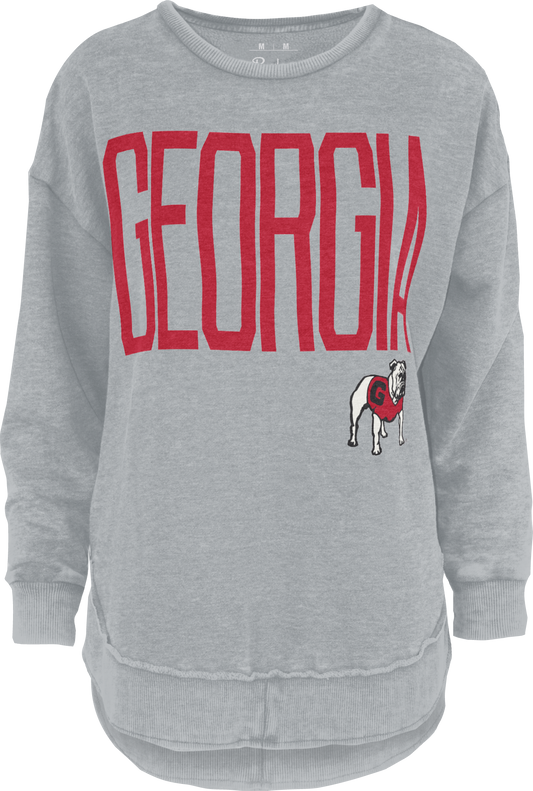 Pressbox Georgia Bulldogs Peterson Fleece Grey etcoutfitters