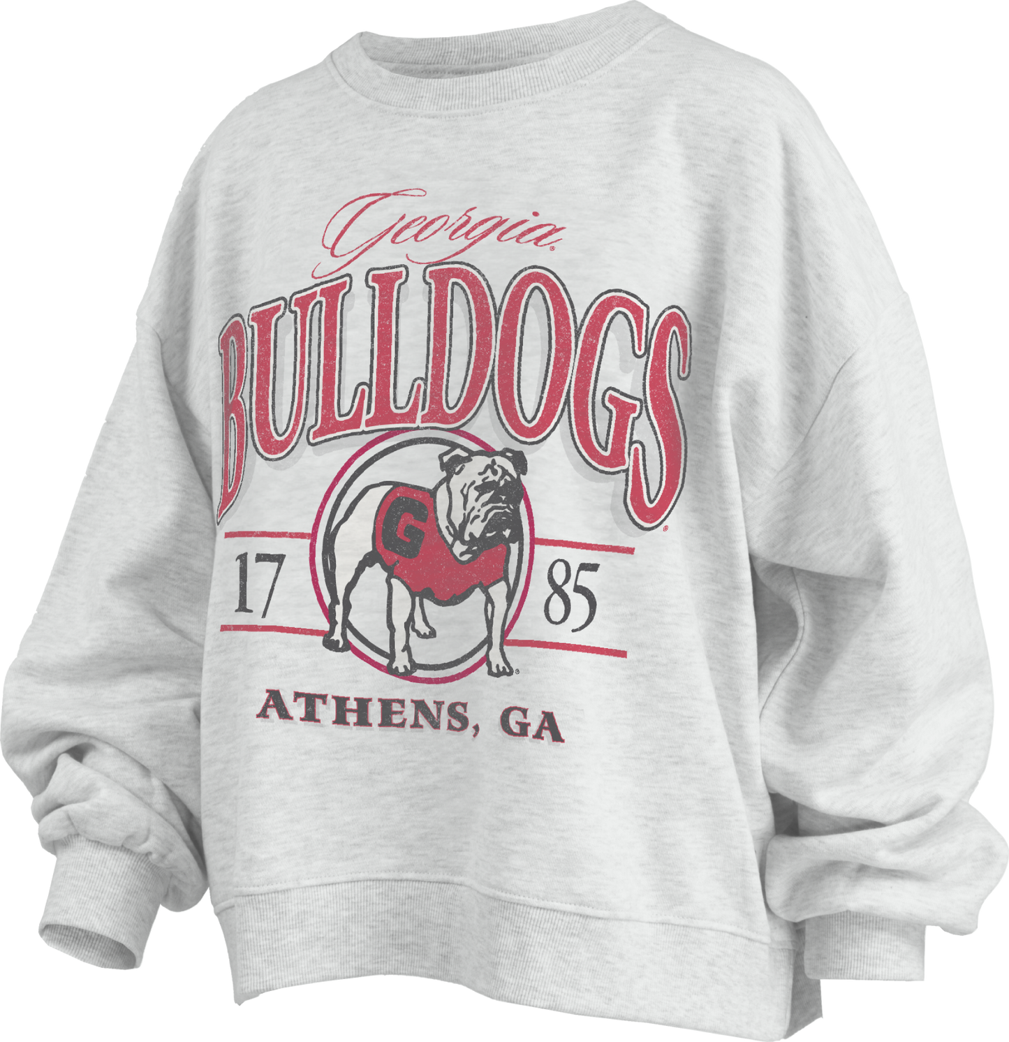 Pressbox Georgia Bulldogs Vinson Oversized Melange Fleece