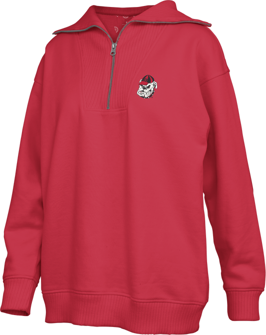 Pressbox Georgia Bulldogs North Fork Thelma Sweatshirt Red