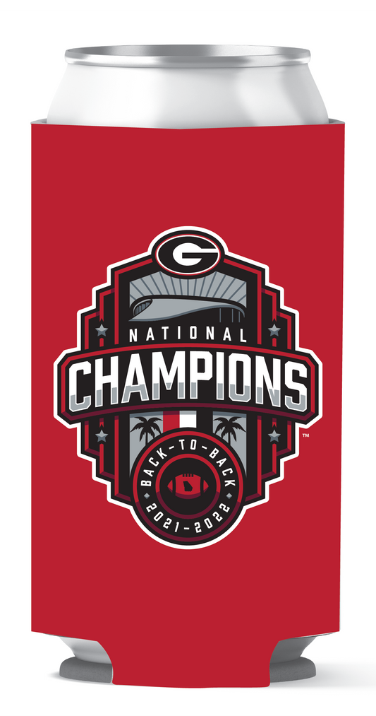 Georgia Bulldogs National Champions 22 Tall Coozie Red