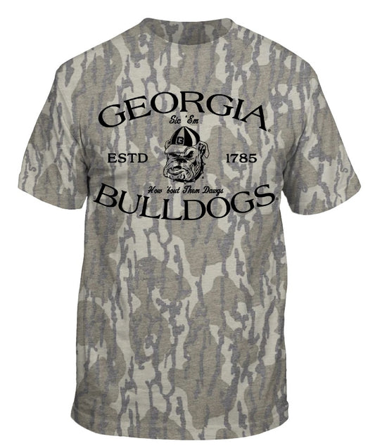 Georgia Bulldogs UGA Over Under Camo Shirt New World Graphics
