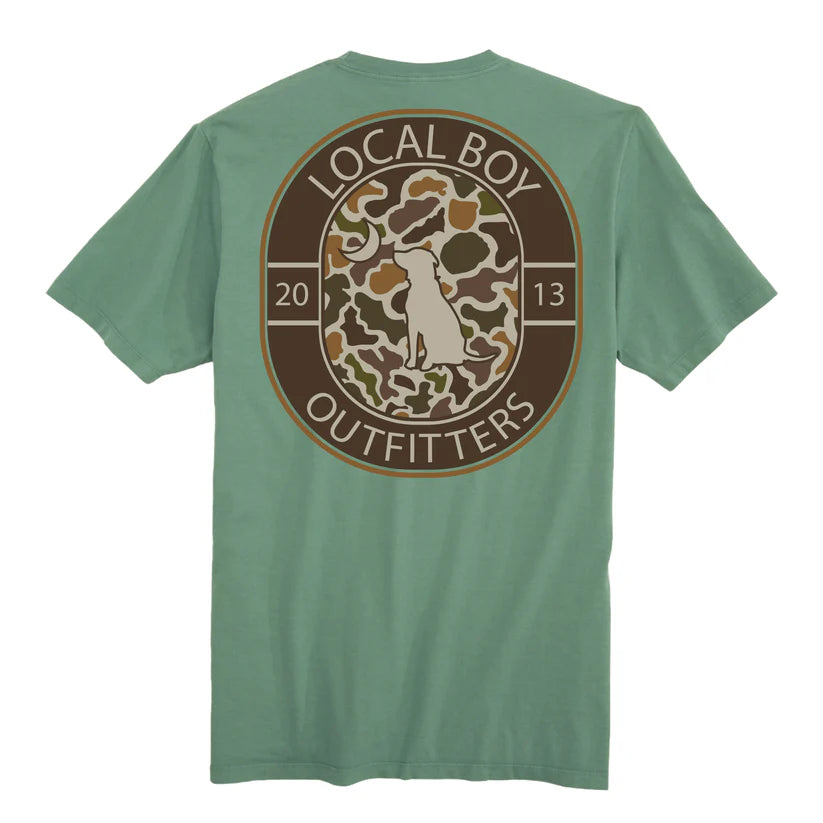 Local Boy Vintage Crest SS Tee Light Green Local Boy Outfitters