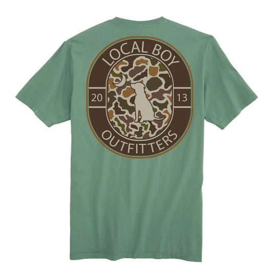 Local Boy Vintage Crest SS Tee Light Green Local Boy Outfitters