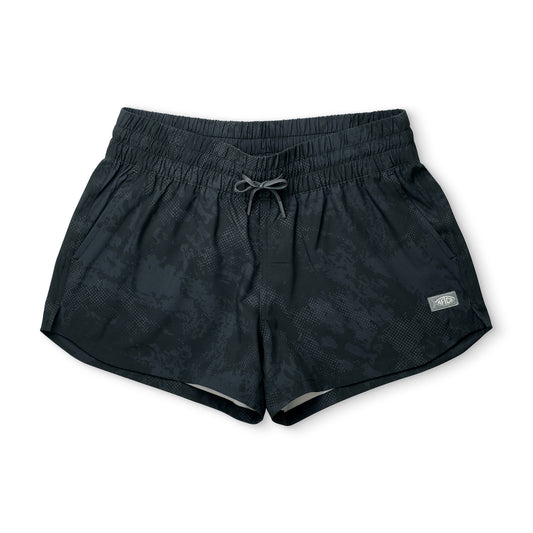 Aftco Women's Strike Swim Shorts Printed Black Storm Camo
