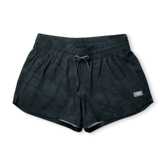 Aftco Women's Strike Swim Shorts Printed Black Storm Camo Aftco